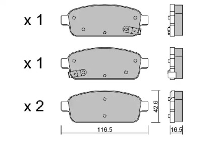 Комплект тормозных колодок AISIN BPOP-2006